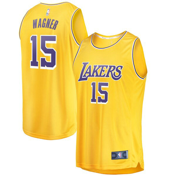 Maillot Los Angeles Lakers Homme Moritz Wagner 15 Icon Edition Jaune